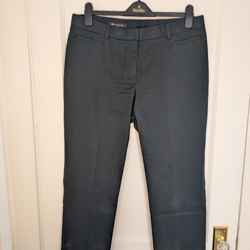 Brooks Brothers Women's Size 12 Black Dress Pants Natalie Fit Straight Leg Pant
